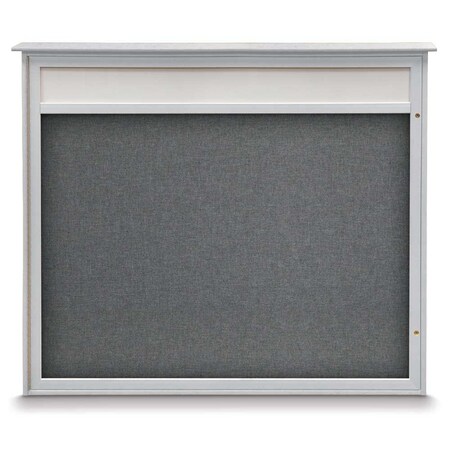 United Visual Products Double Door Enclosed Indoor Letterboard UV11255-BRONZE-GREYVL